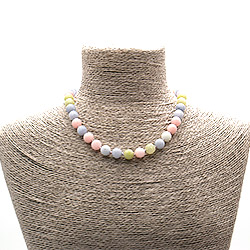 Бусы из кварца цвет морганит шар