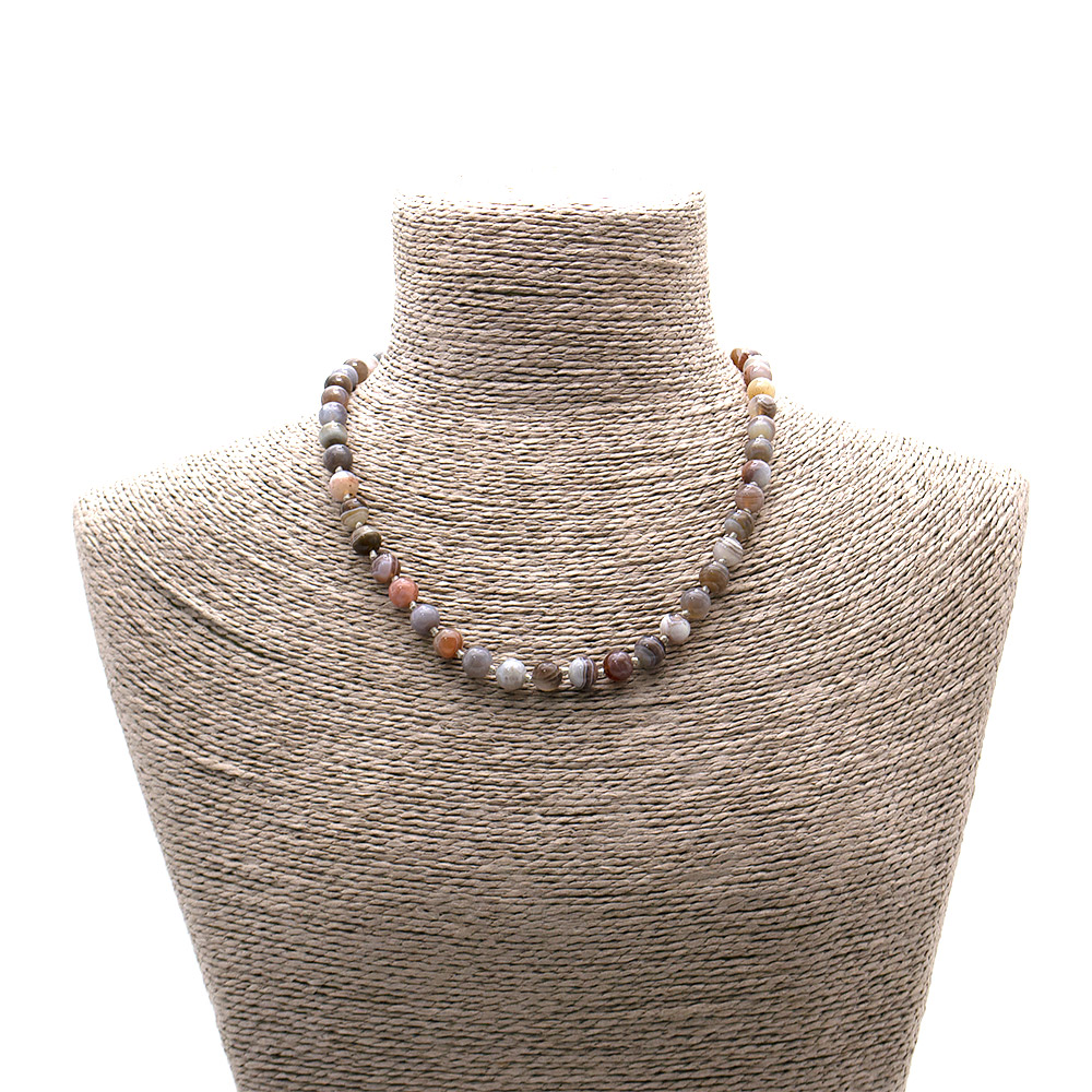 Фото товара бусы из агата ботсвана 8 мм шар