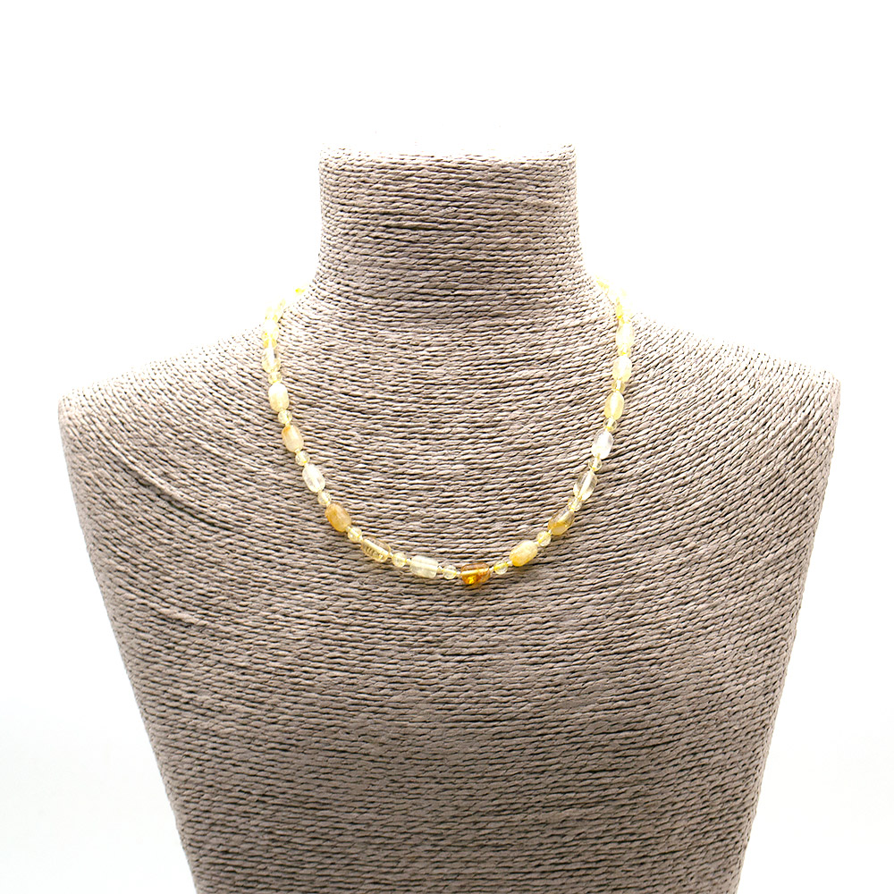 Фото товара бусы из цитрина бочонок