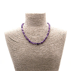 Бусы из аметиста бочонок 10*6 мм