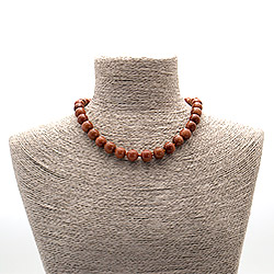 Бусы из авантюрина синтетического коричневого шар 12мм 