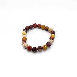 Браслет из яшмы мукаит крупная грань 8 мм