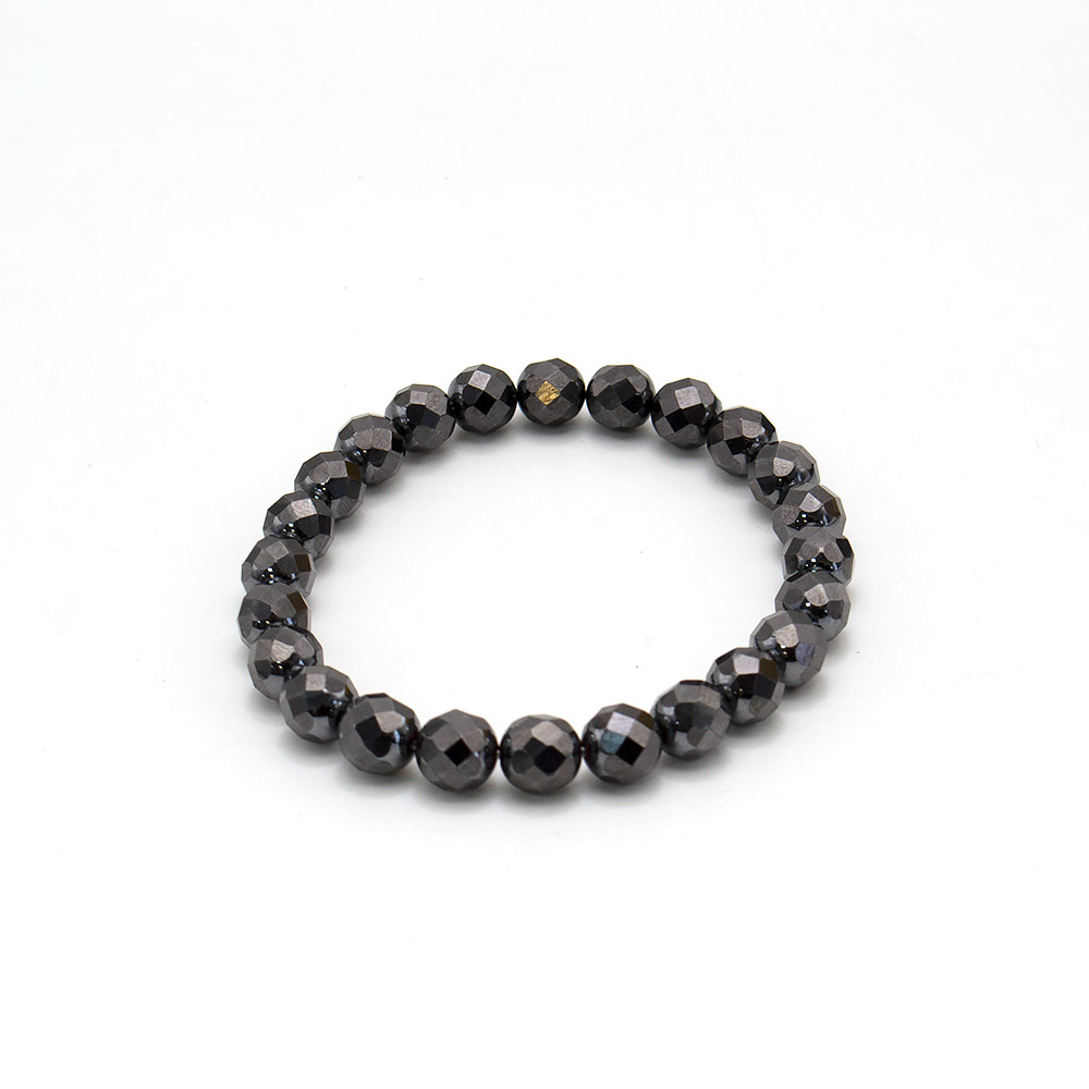 Фото товара браслет из гематита шар люкс 6 мм граненый