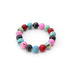 Браслет из мозаики "Ассорти" 10 мм с включением гелиотиса