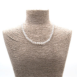 Бусы из циркона синтетического белого рондоль