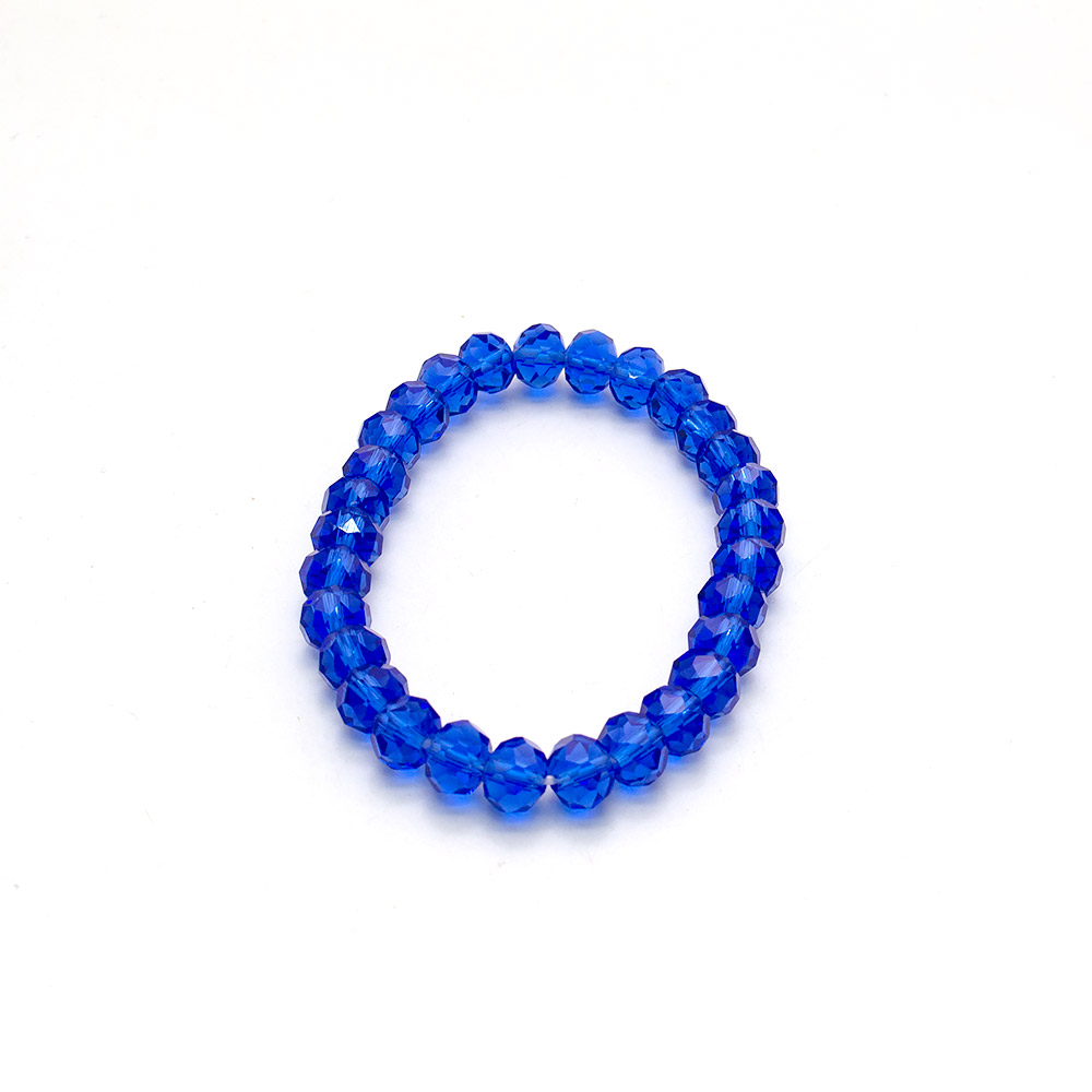 Фото товара браслет из циркона синтетического синего рондоль 8*6 мм