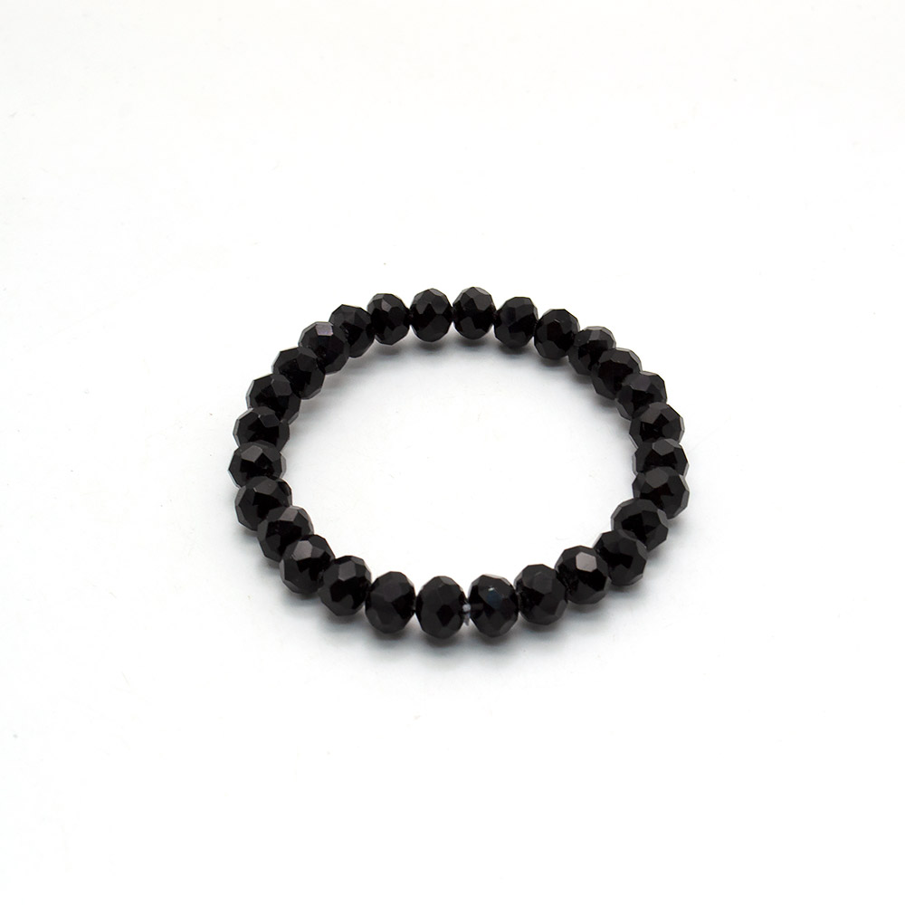 Фото товара браслет из циркона синтетического черного рондоль 8*6 мм