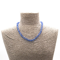 Бусы из циркона синтетического сиреневого рондоль