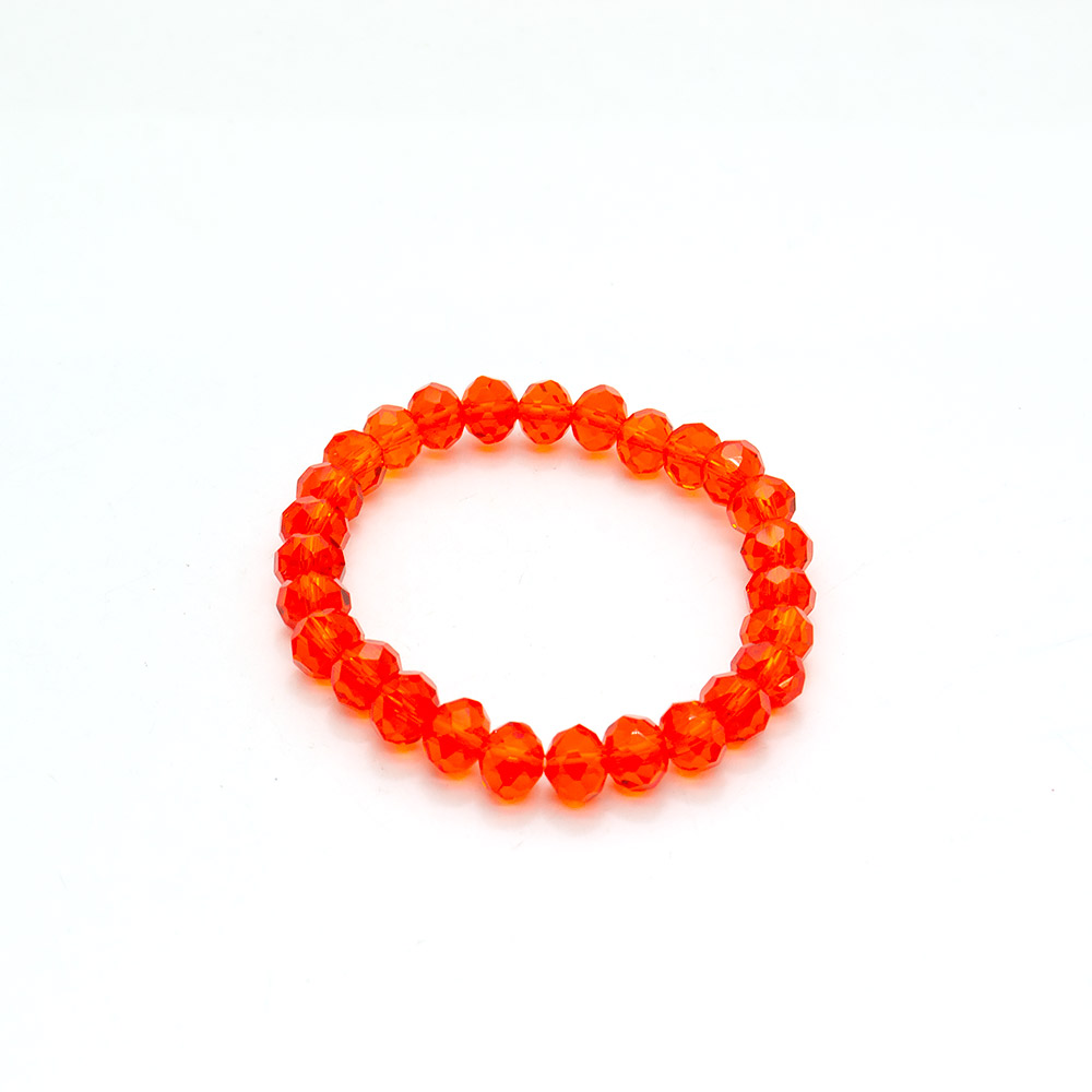 Фото товара браслет из циркона синтетического оранжевого рондоль 8*6 мм