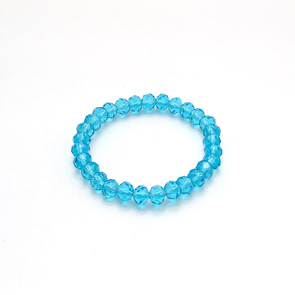 Фото товара браслет из циркона синтетического голубого рондоль 8*6 мм