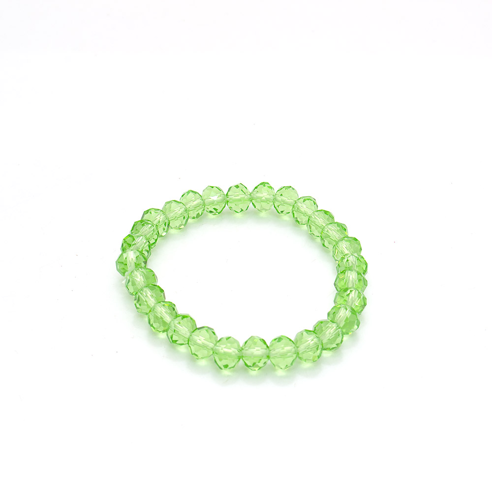 Фото товара браслет из циркона синтетического светло-зеленого рондоль 8*6 мм