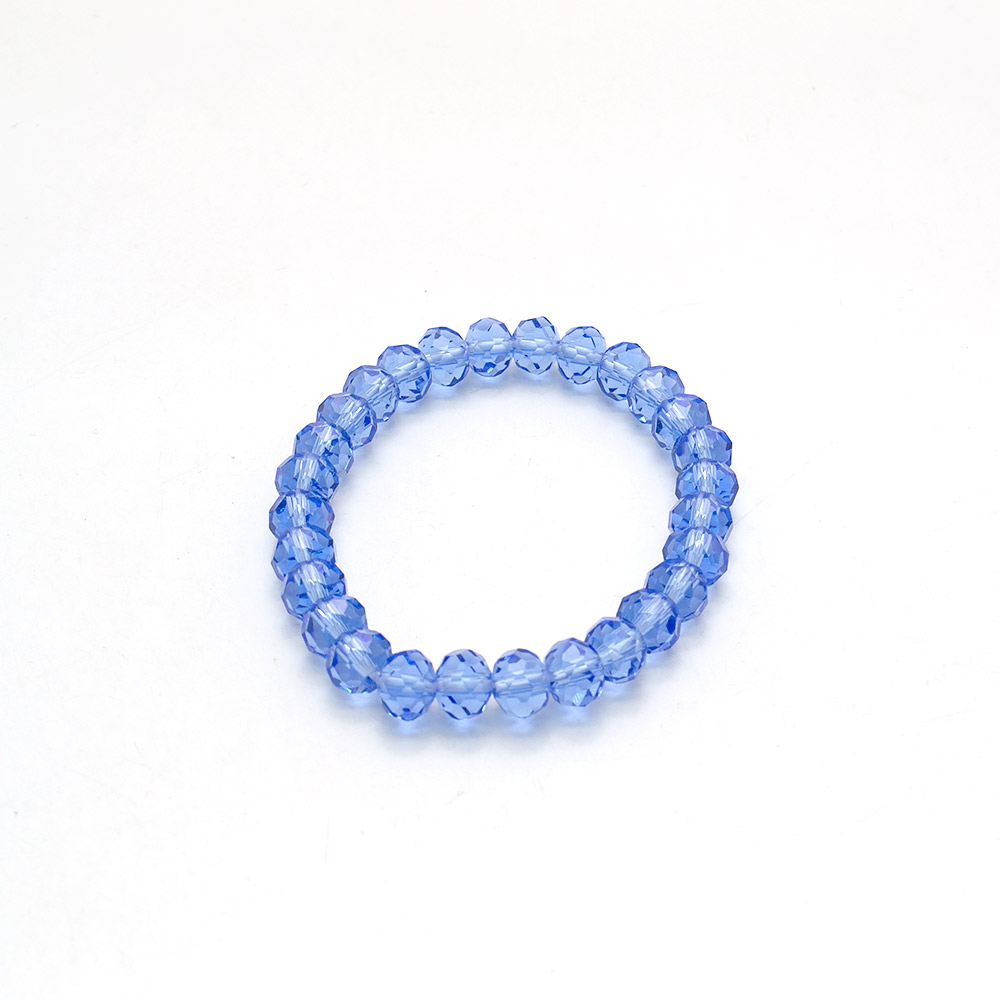 Фото товара браслет из циркона синтетического сиреневого рондоль 8*6 мм