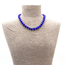 Бусы из кошачьего глаза имитации цвет ультрамарин шар 10 мм