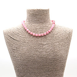 Бусы из кошачьего глаза цвет пыльно-розовый имитации шар 10 мм