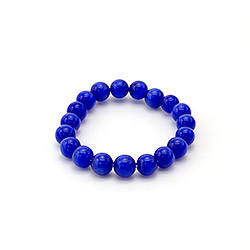 Браслет из кошачьего глаза имитации цвет ультрамарин шар 10 мм