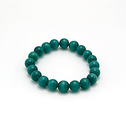 Браслет из кошачьего глаза имитации цвет изумрудный шар 10 мм