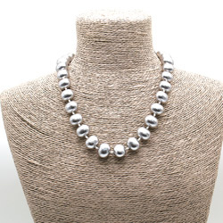 Бусы из майорки цвет светло-серый рондоль 13*14 мм