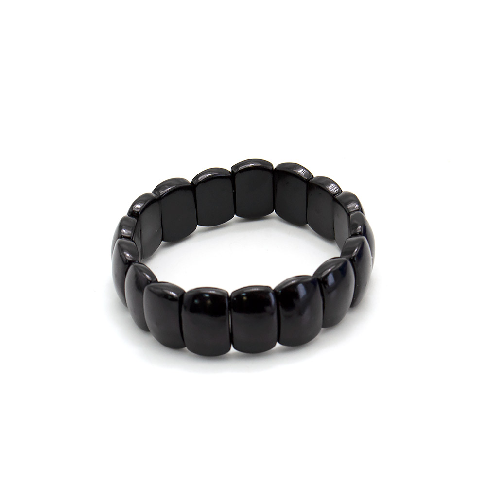 Фото товара браслет из агата имитации черного сегмент 15*10 мм