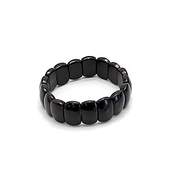 Браслет из агата имитации черного сегмент 15*10 мм