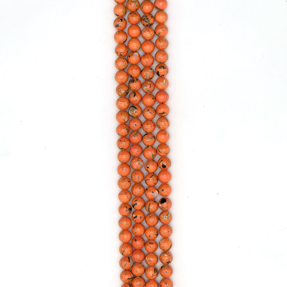 Фото товара мозаика цвет оранжевый с включением гелиотиса 10 мм