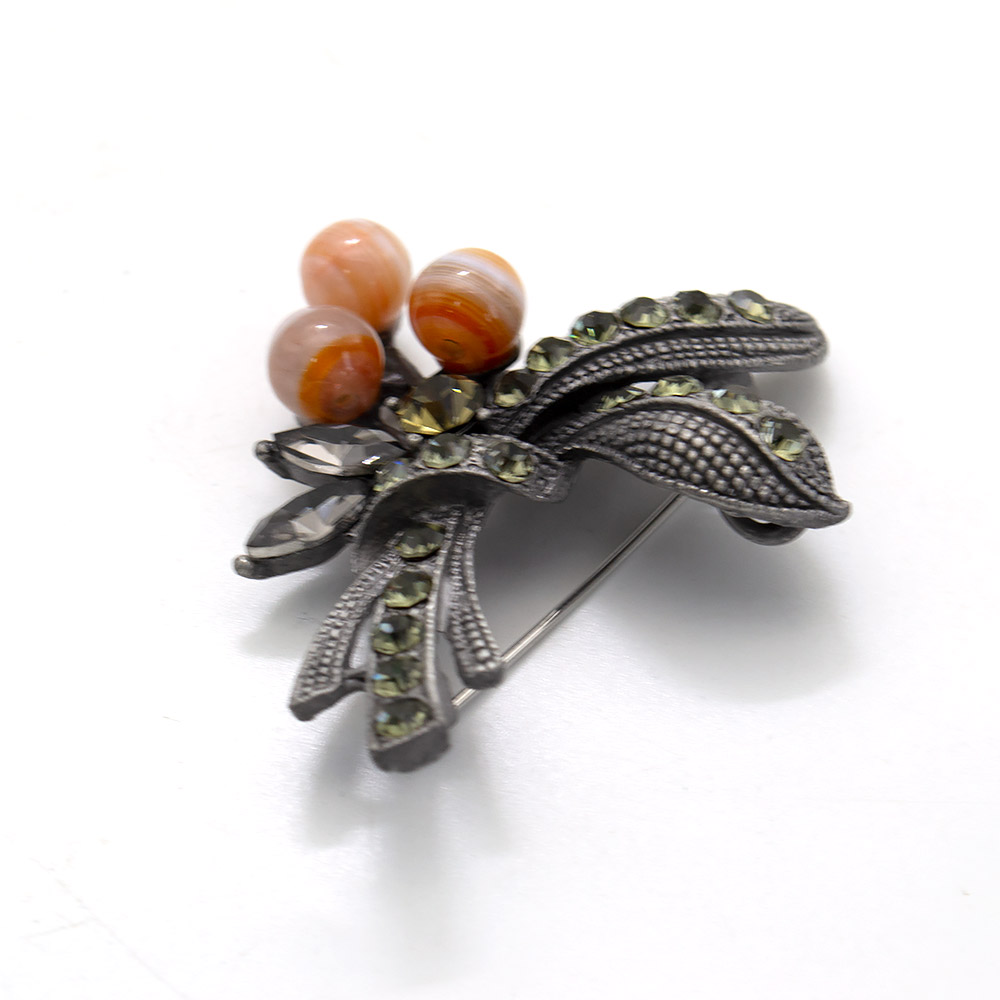 Фото товара брошь "букет 3 шарика" сердолик а0444