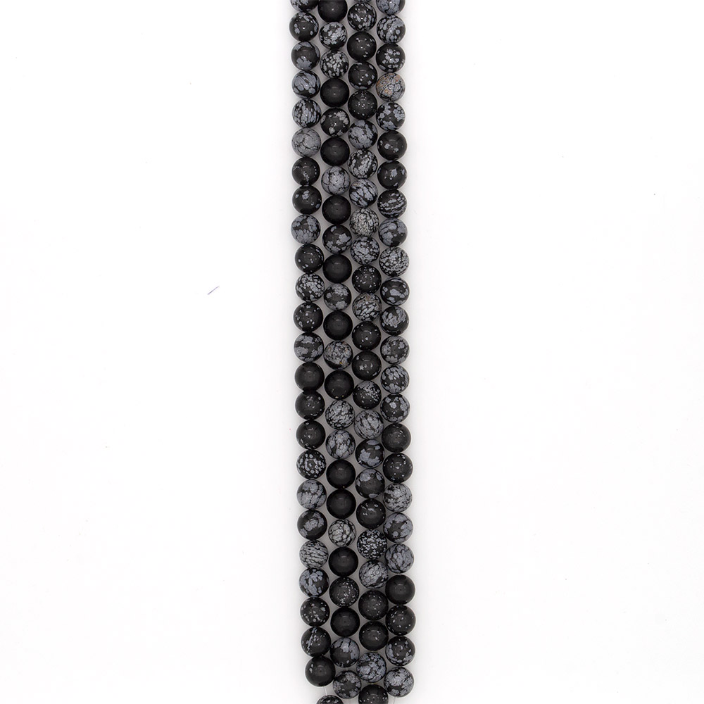 Фото товара обсидиан снежный шар 10 мм