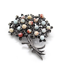 Фото товара брошь "букет малый" варисцит а0156