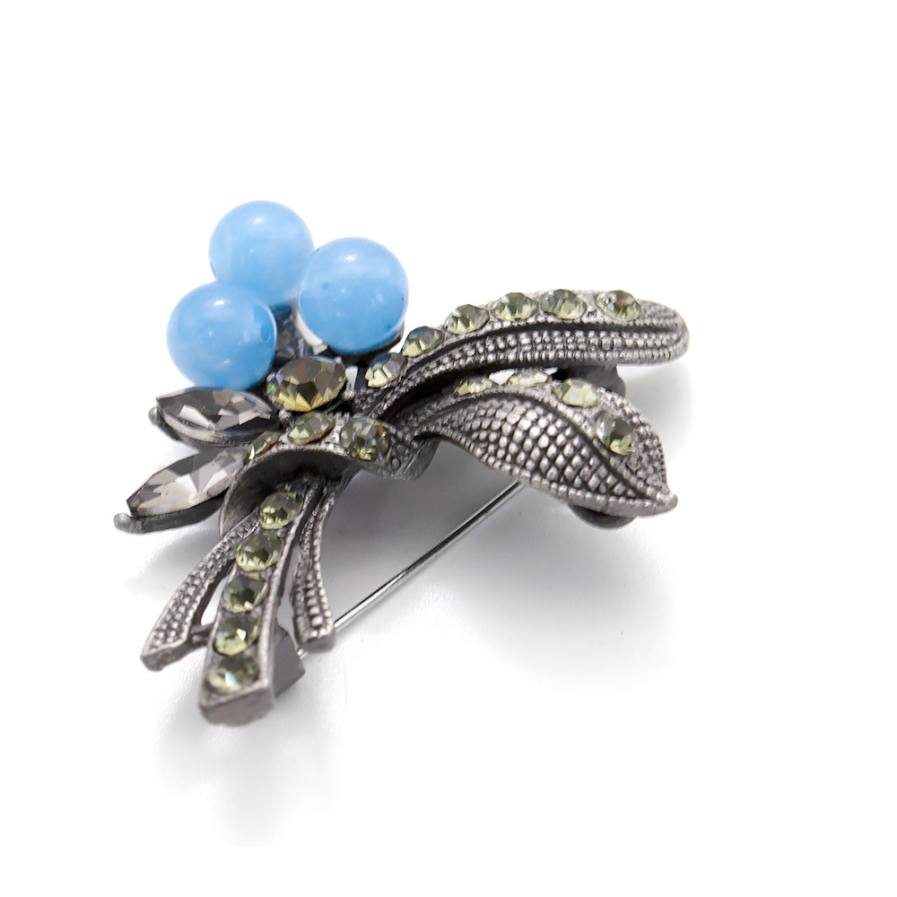 Фото товара брошь "букет 3 шарика" голубой кварц а0425