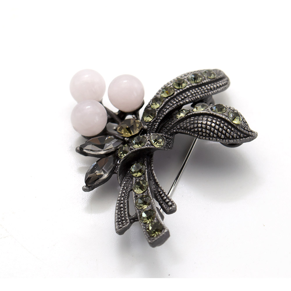 Фото товара брошь "букет 3 шарика" розовый кварц а0444