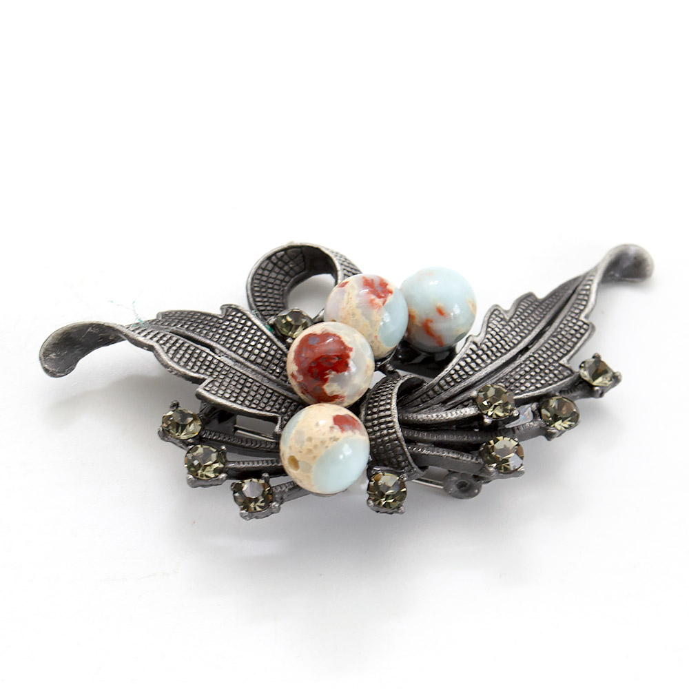 Фото товара брошь "бант 4 камня" варисцит а0125