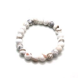 Фото товара браслет агат мозаика цвет молочный 8мм