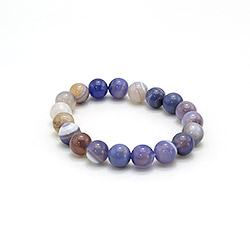 Браслет из агата бело-голубой 10мм