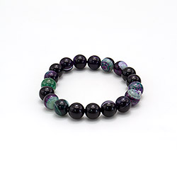 Браслет из агата кракле фиолетово-зелёный 10мм в.с.