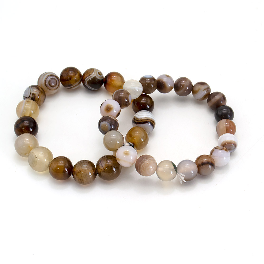 Фото товара браслет из агата серо-коричневый