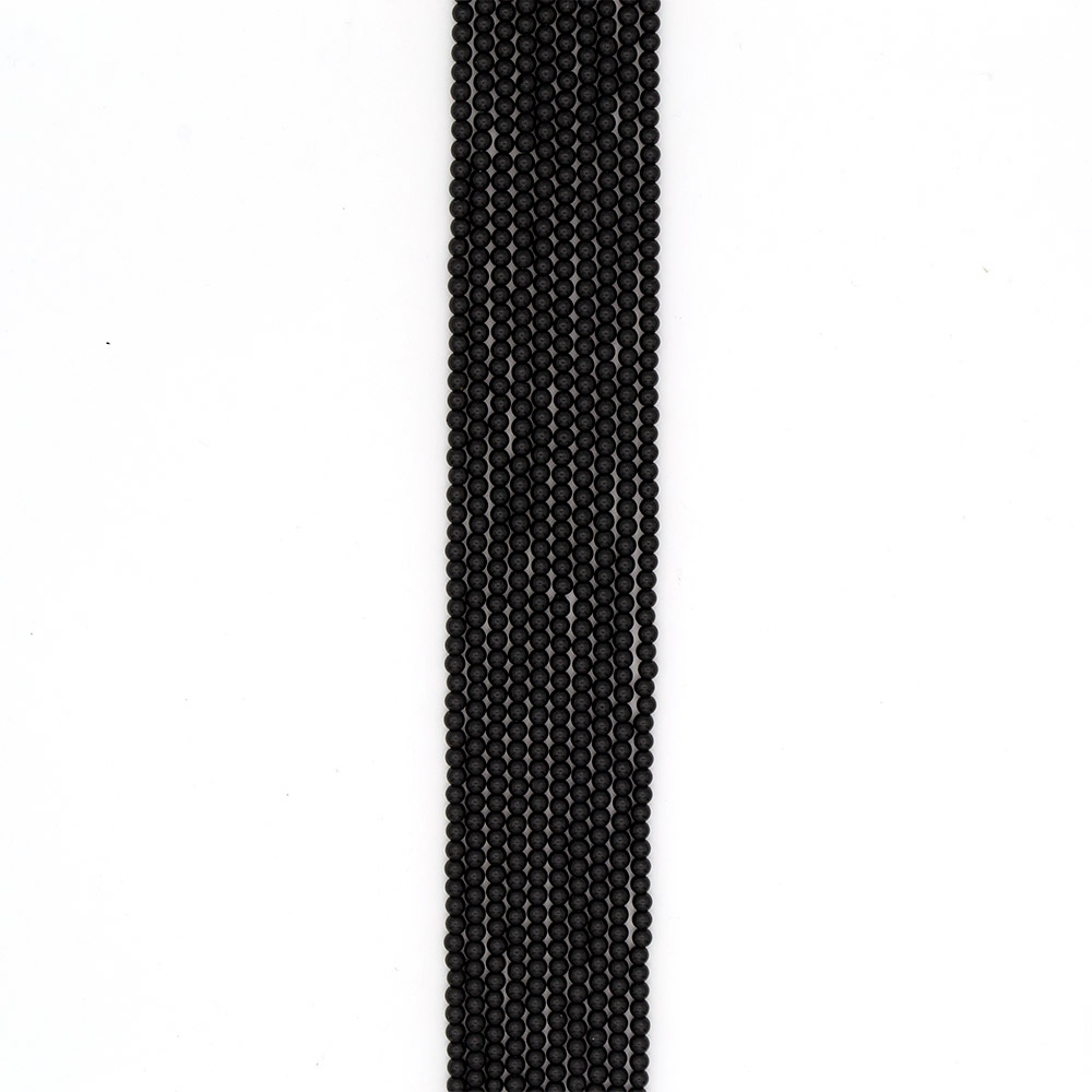 Фото товара агат имитация шар цвет черный  4 мм