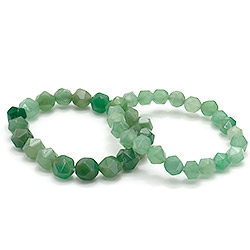 Браслет авантюрин зелёный натуральный крупная грань