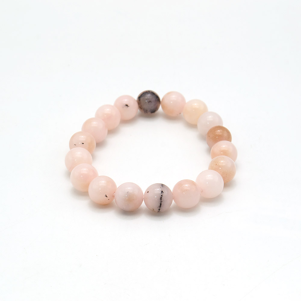 Фото товара браслет из кварца цвет опал розовый 10мм