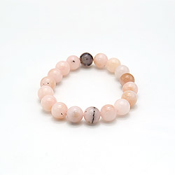 Браслет из кварца цвет опал розовый 10мм