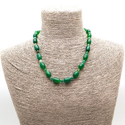 Бусы из агата цвет хризопраз бочата 14*10