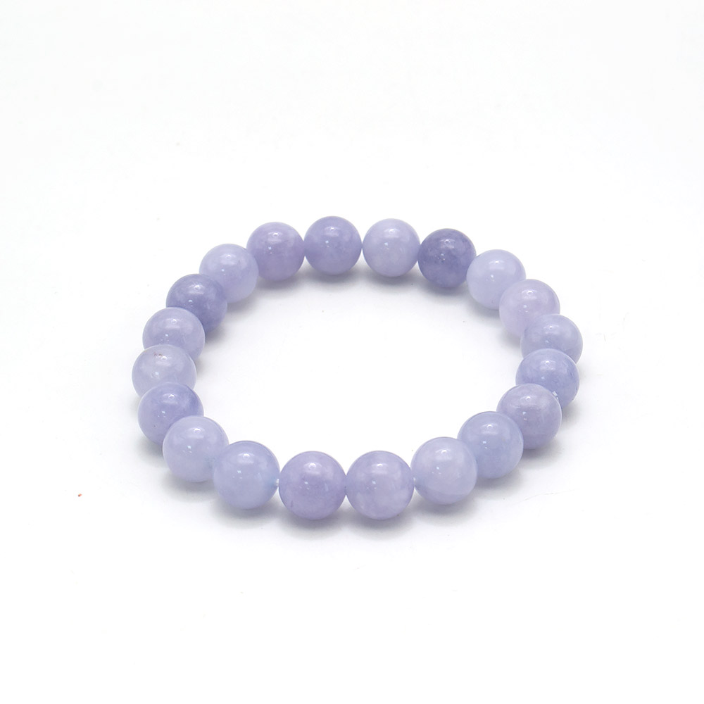 Фото товара браслет из кварца цвет аквамарин темный 10 мм