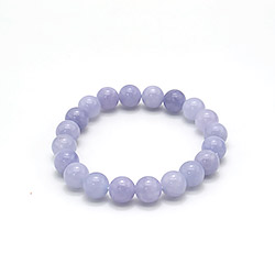 Браслет из кварца цвет аквамарин темный 10 мм