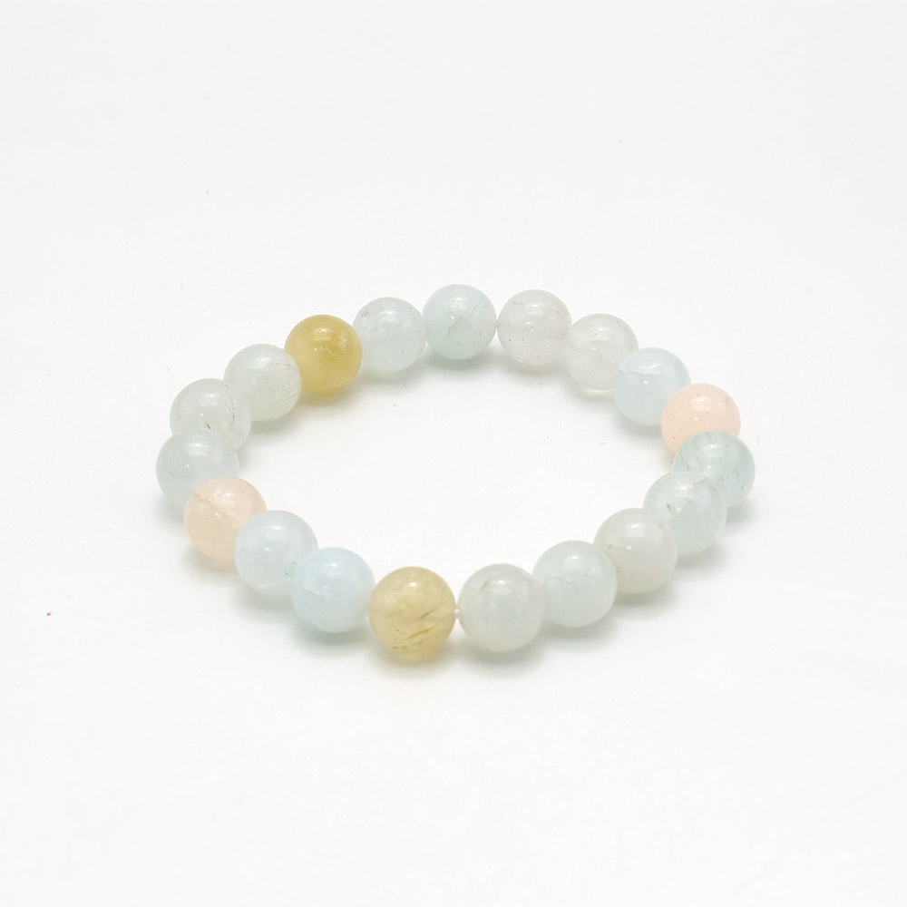 Фото товара браслет из кварца цвет морганит 10мм