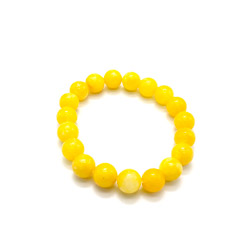 Браслет из кварца цвет цитрин яркий 10мм