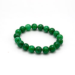 Браслет из кварца цвет изумрудный 10мм