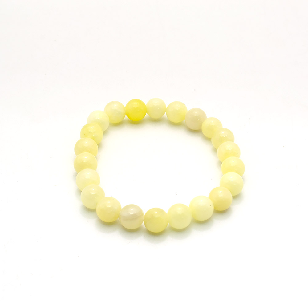 Фото товара браслет из кальцита цвет желтый 8мм