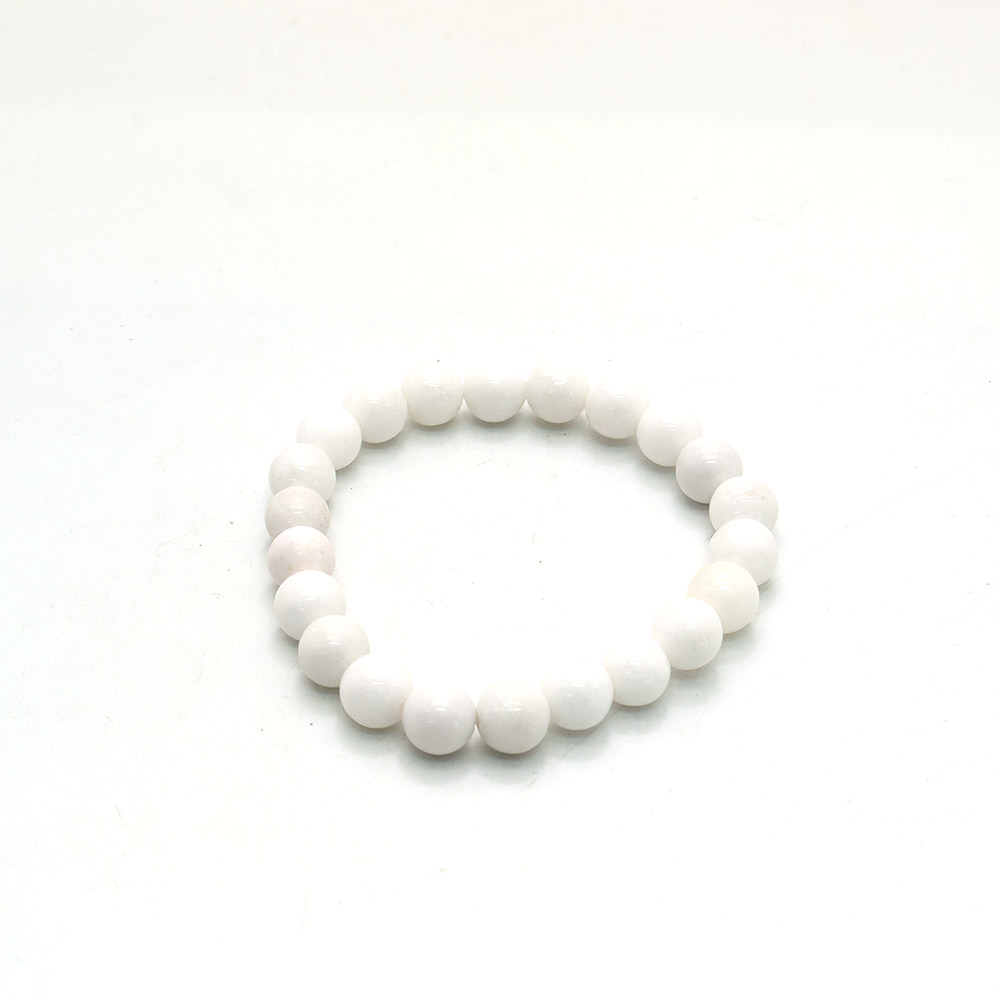 Фото товара браслет из кахолонга белого 8мм