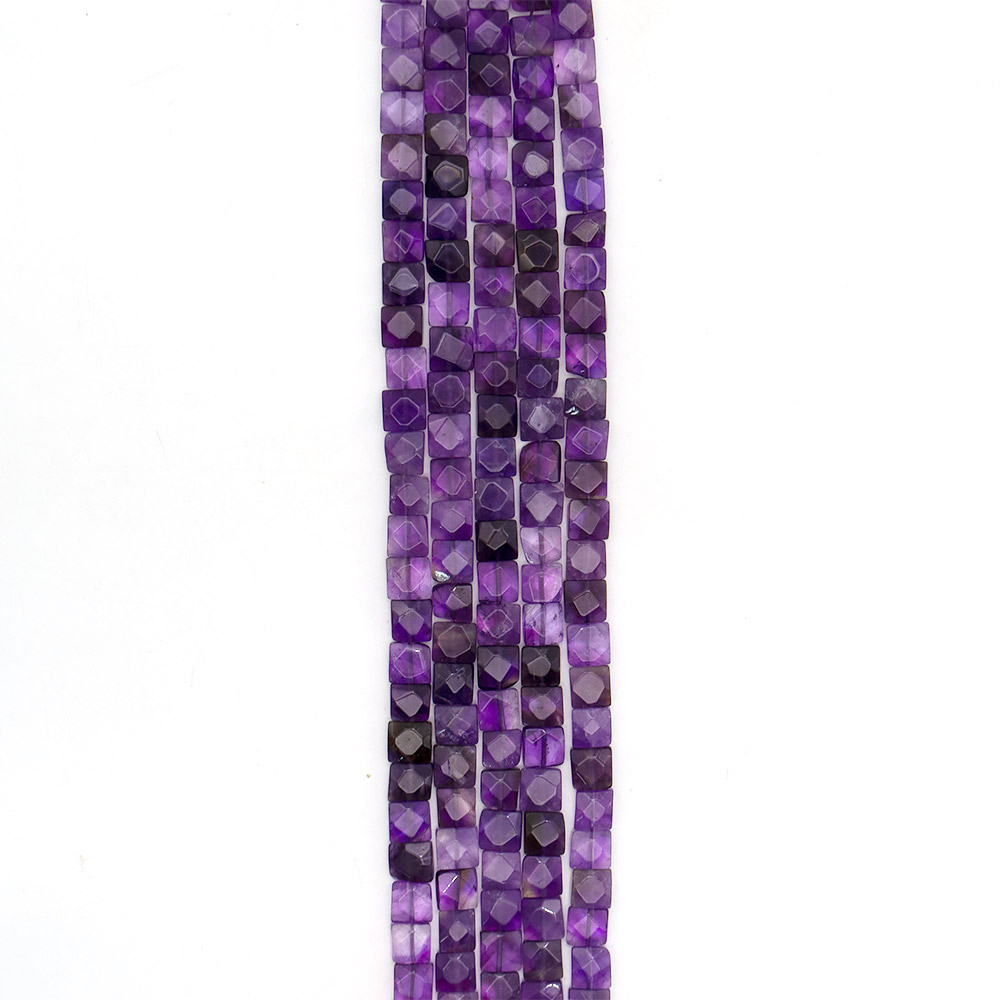 Фото товара аметист квадрат 10мм с гранями