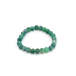 Браслет агат кракле матовый зеленый 8мм