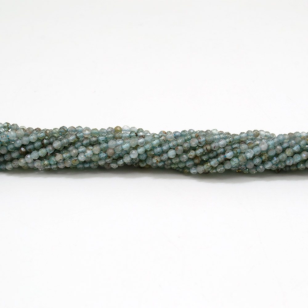 Фото товара микс голубого и турмализированного кварца шар 2 мм граненый