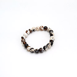 Браслет агат "мозаика" коричневый 8мм